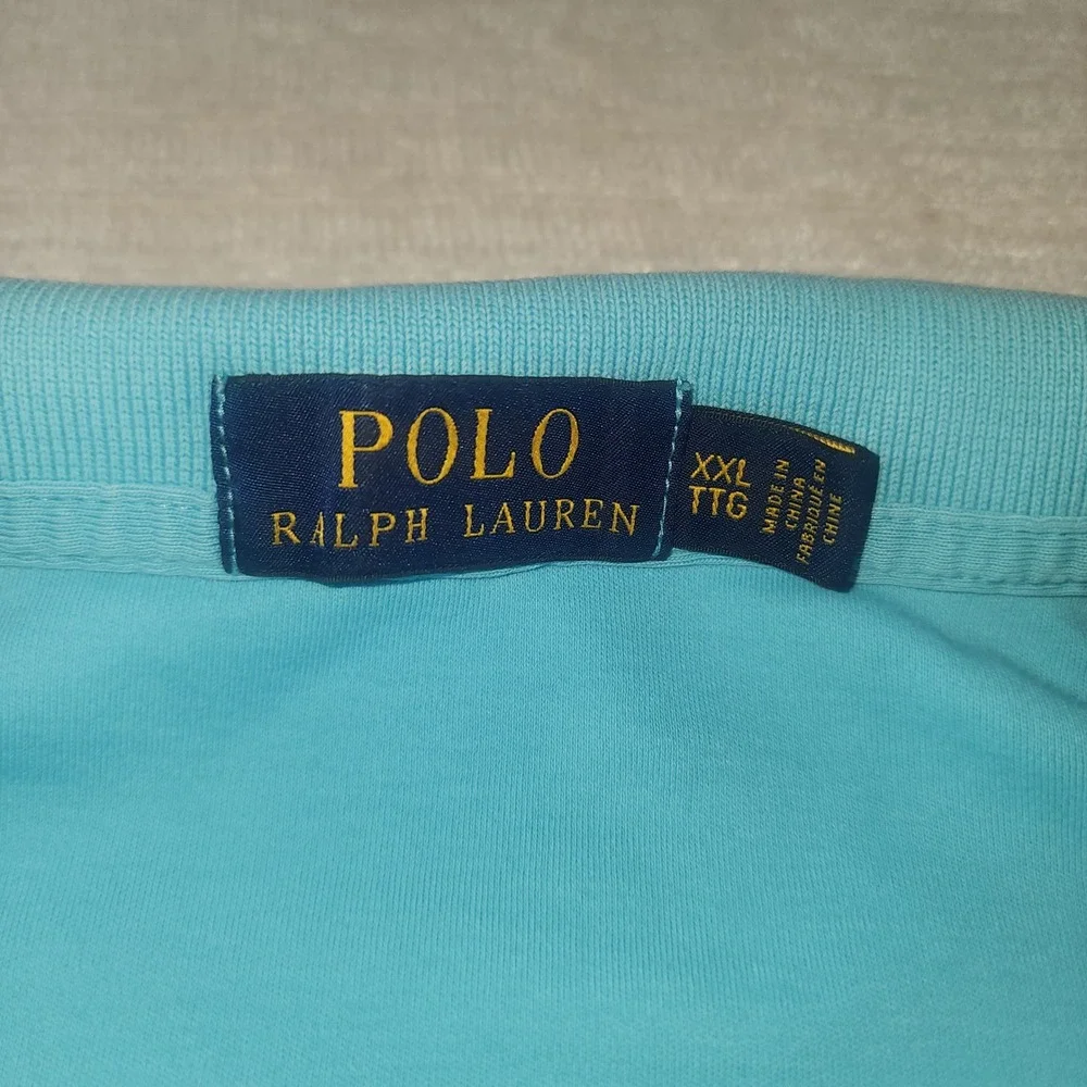Polo Ralph Lauren Mens XXL Classic Fit Short Sleeve Cotton Polo Shirt Light Blue